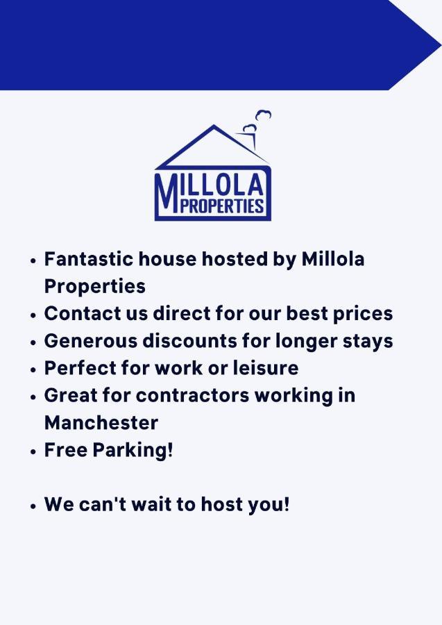 1 Mile To Etihad Stadium & Coop Arena, Free Parking, 7 Ppl Manchester Exterior foto